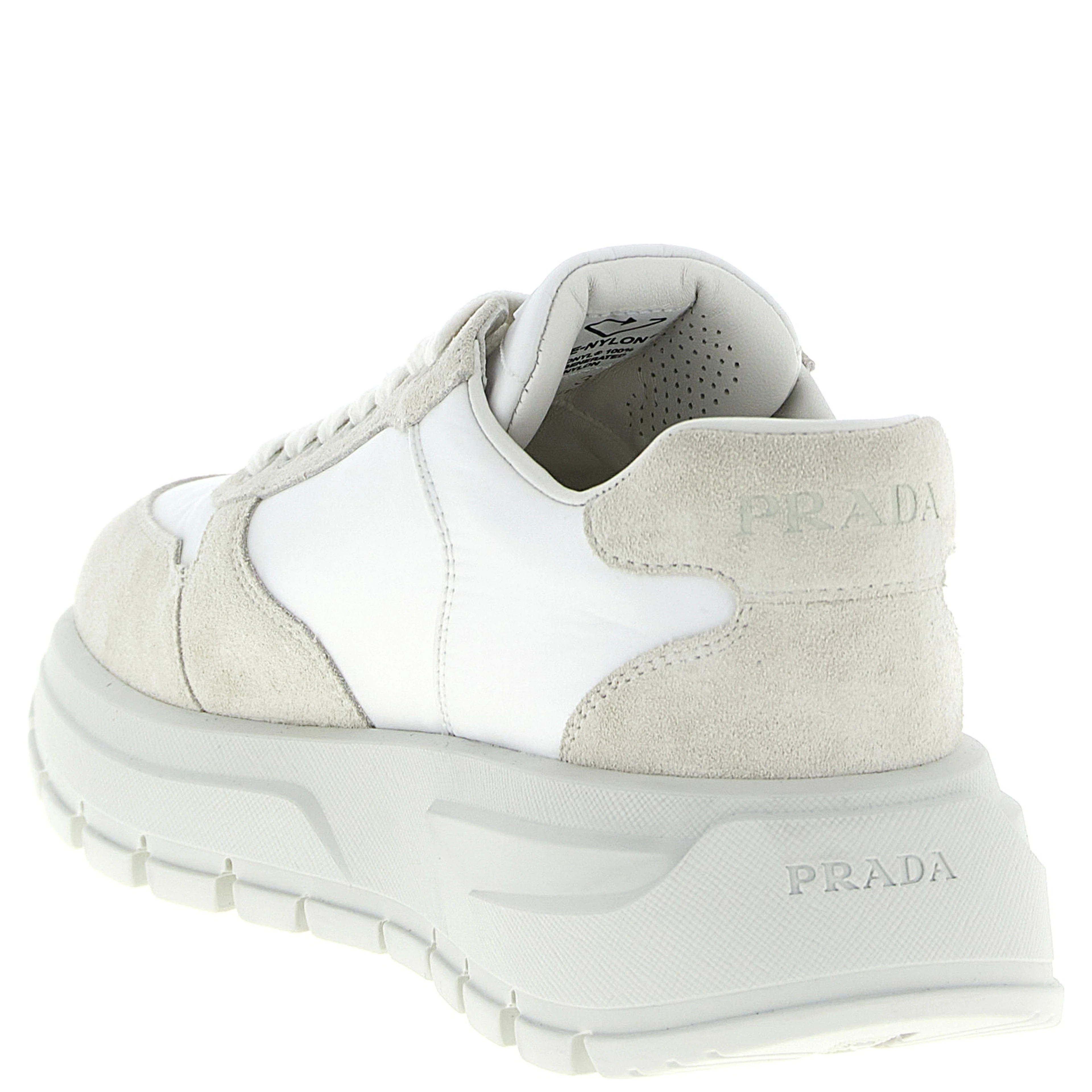 White Polyamide Athletic Sneakers
