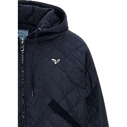 Blue Recycled Polyamide Bomber