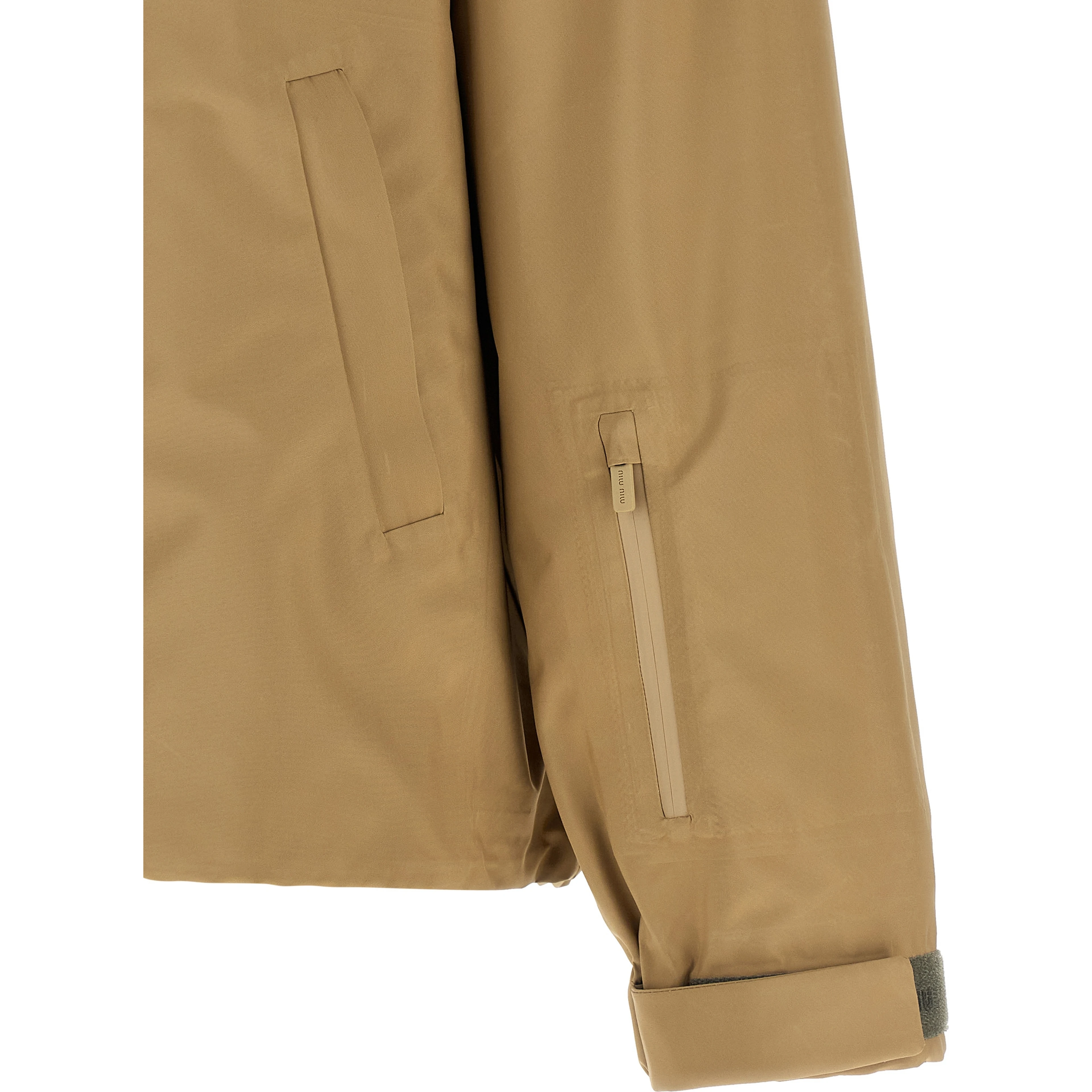 Beige Recycled Polyester Shell Jacket