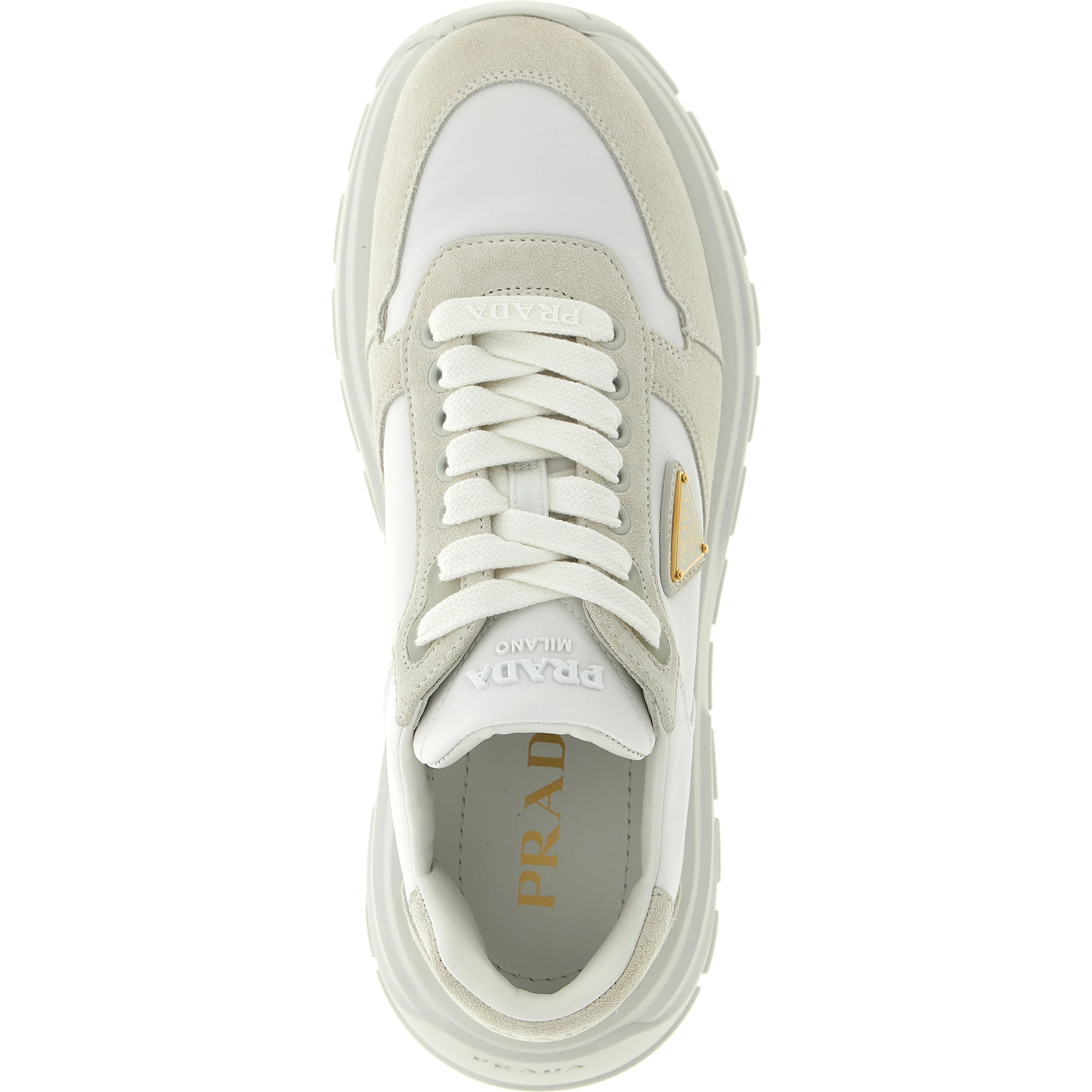 White Polyamide Athletic Sneakers