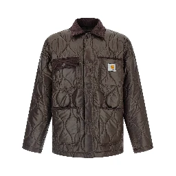 Brown Polyester Shell Jacket