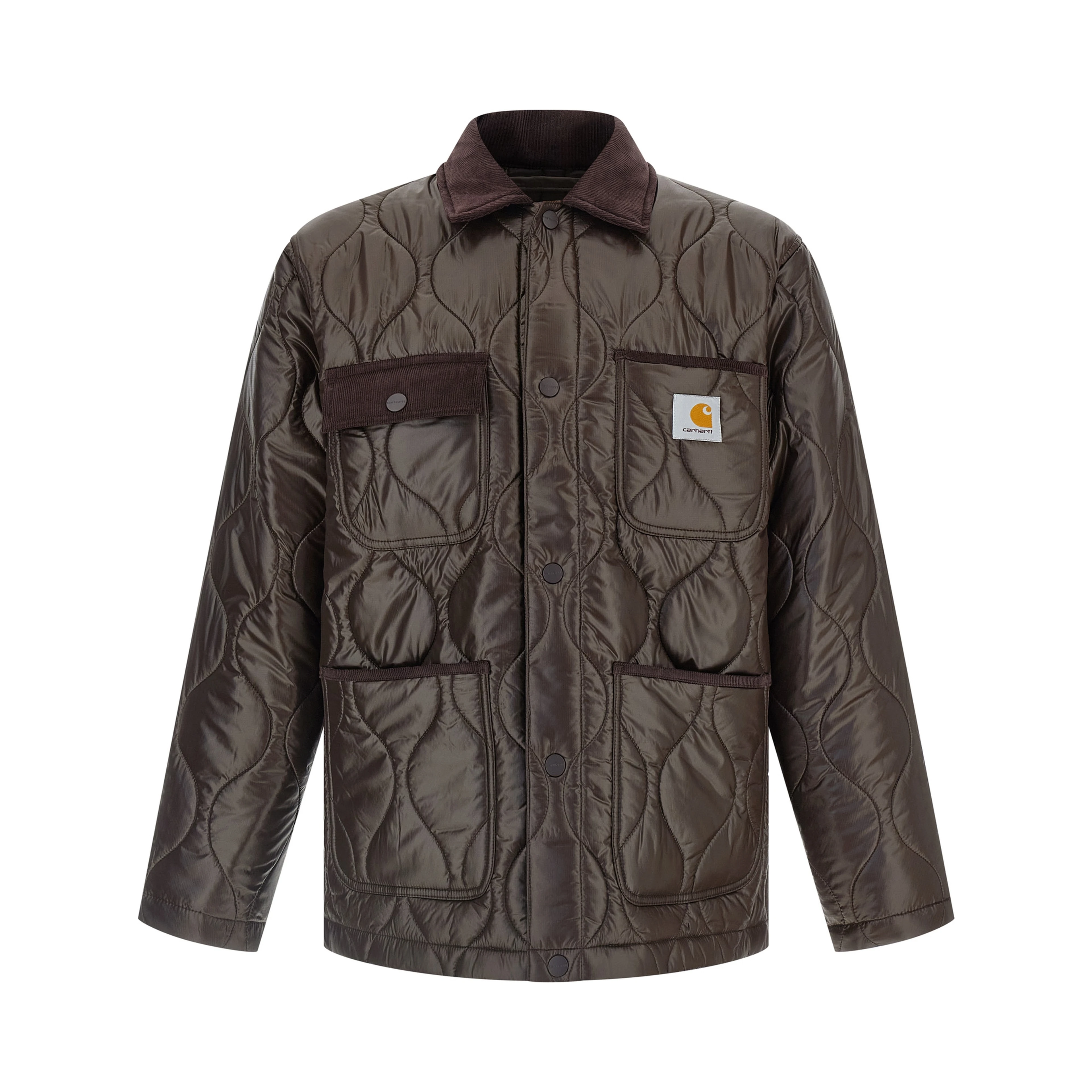 Brown Polyester Shell Jacket