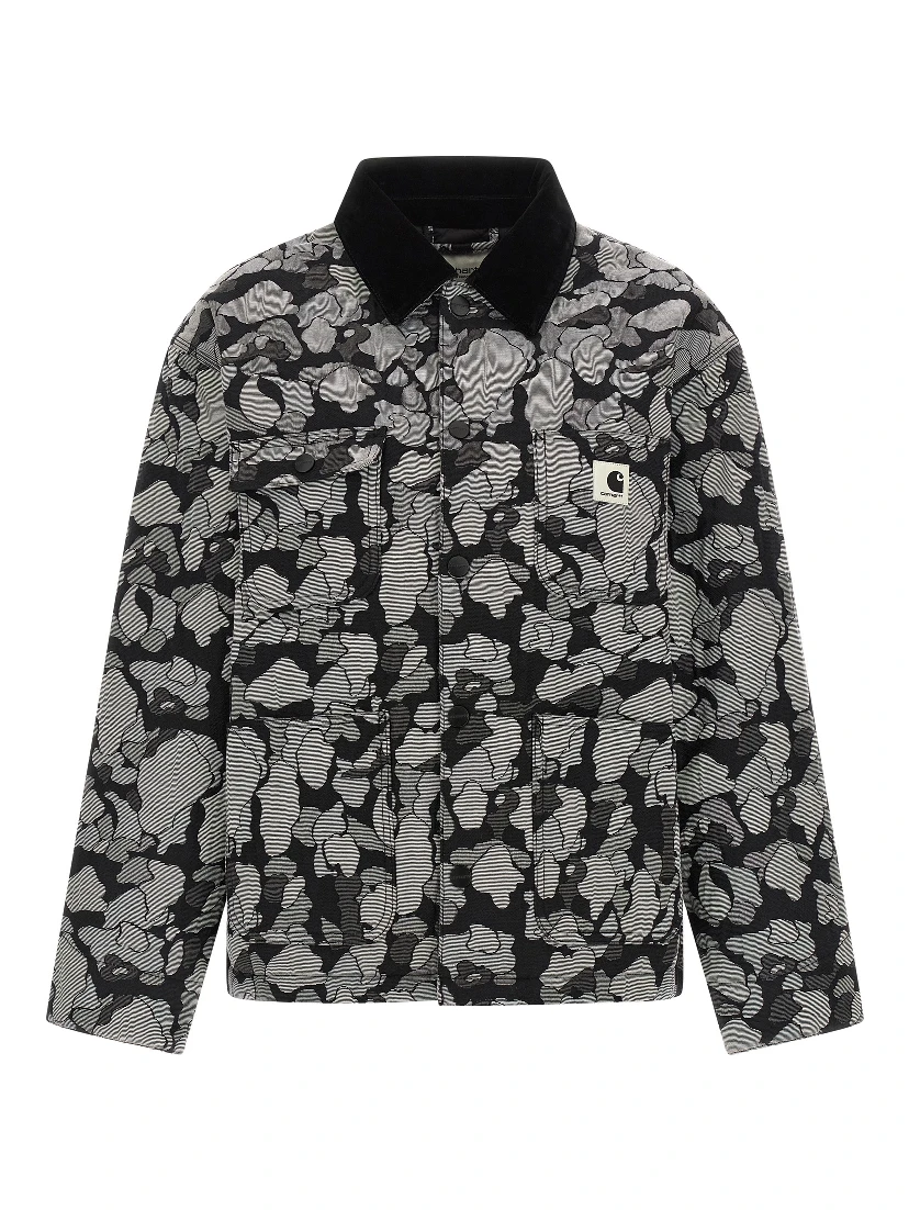 Gray Cotton Full-Length Jacket