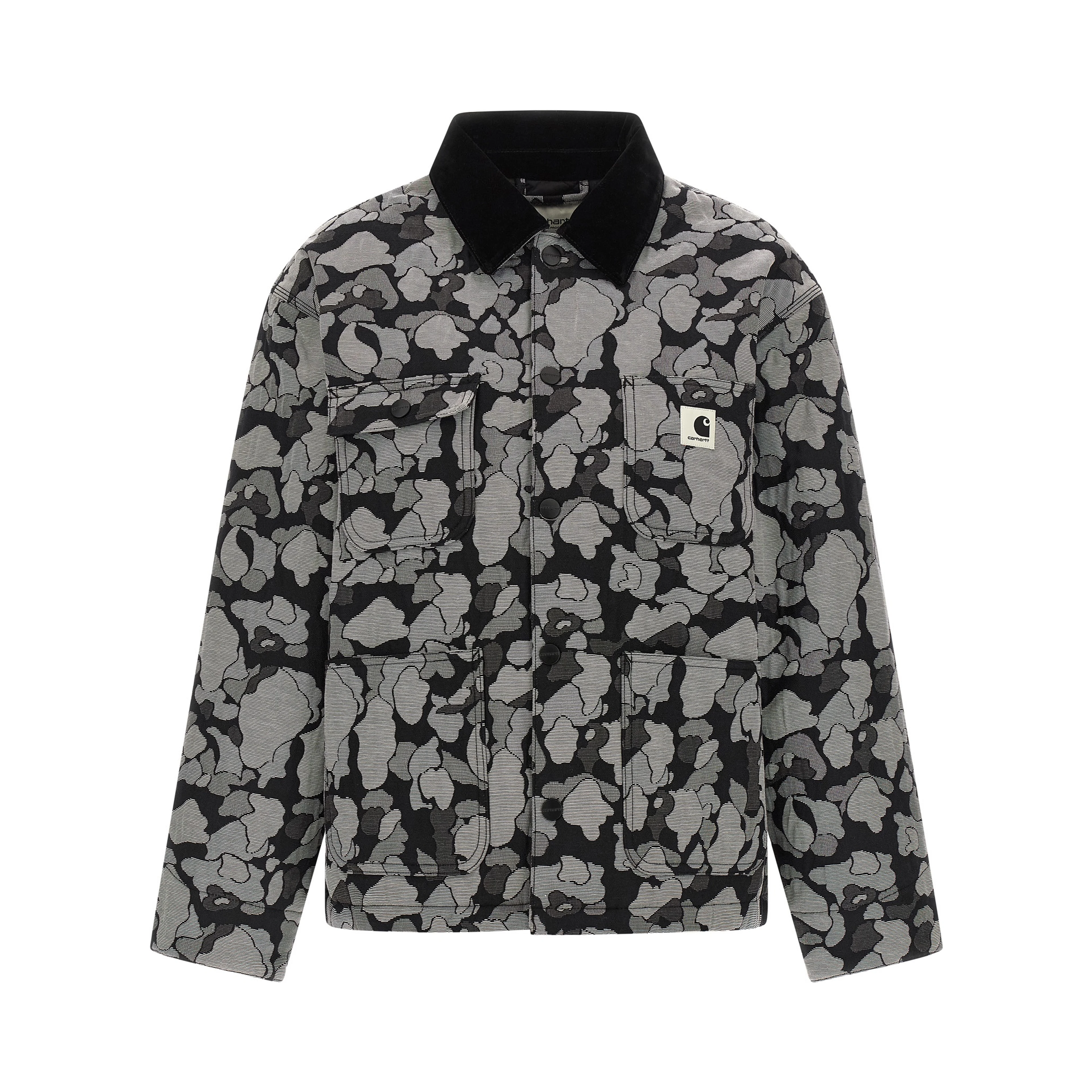 Gray Cotton Full-Length Jacket