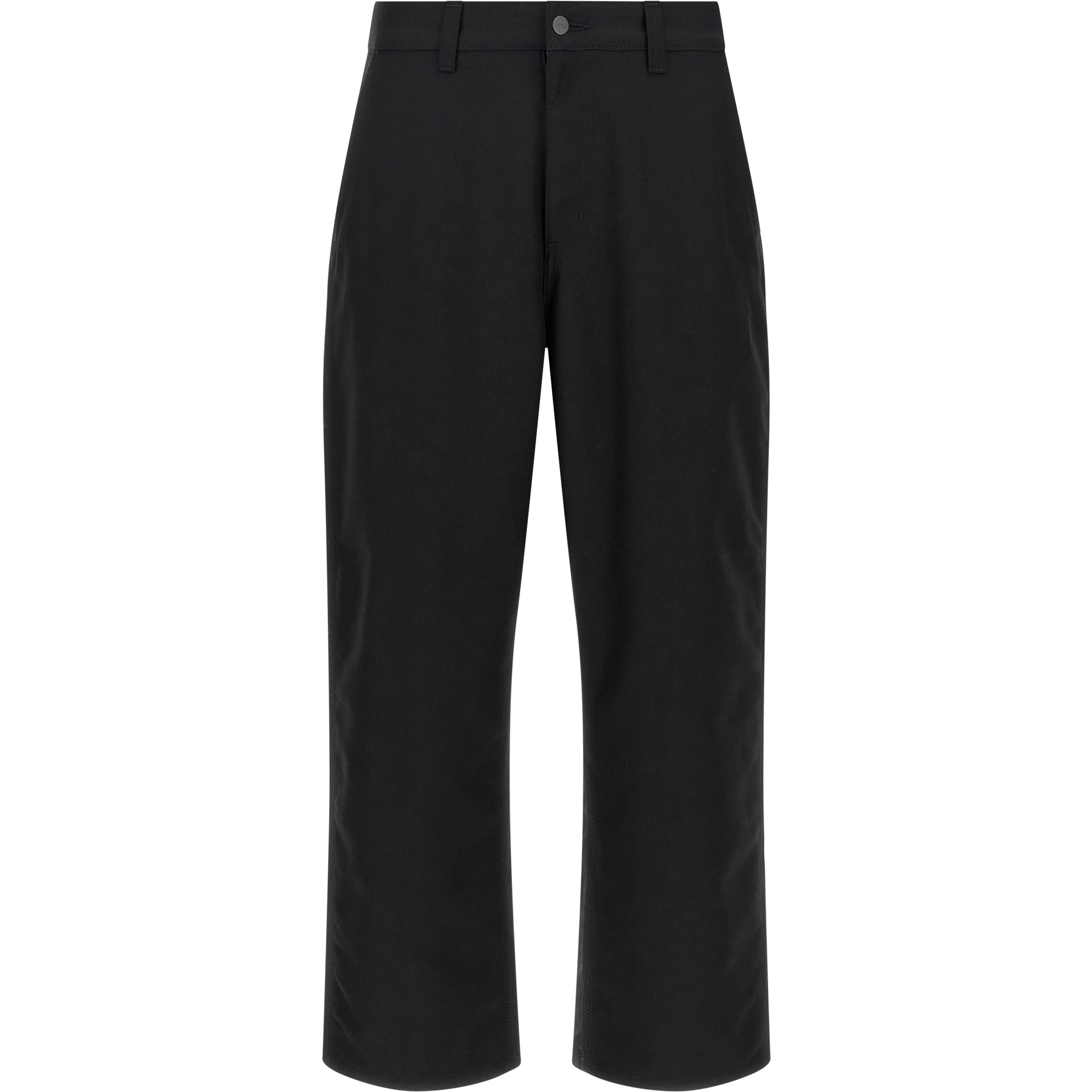 Black Polyester Casual Pants