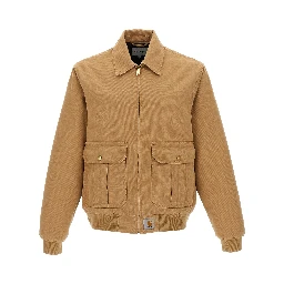 Beige Cotton Full-Length Jacket