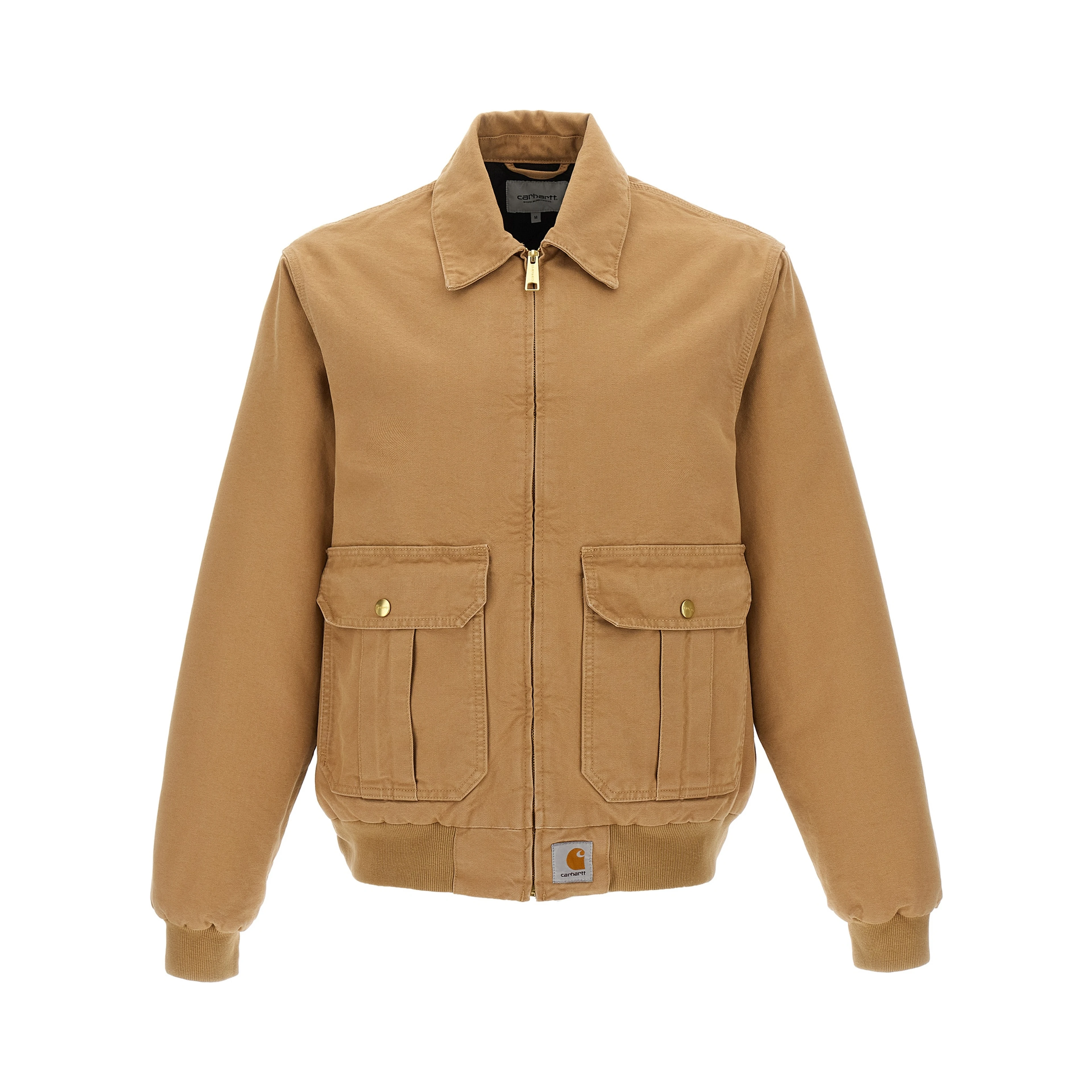 Beige Cotton Full-Length Jacket