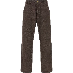 Brown Organic Cotton Casual Pants
