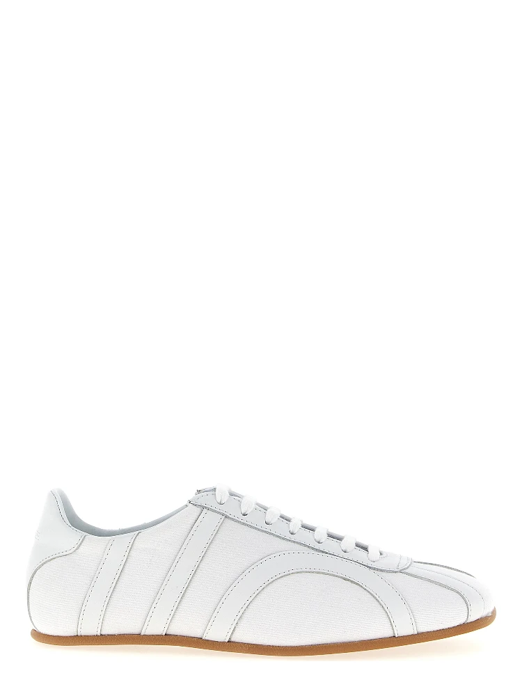 White Recycled Cotton Low Top Sneakers