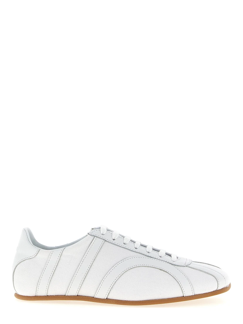 White Recycled Cotton Low Top Sneakers