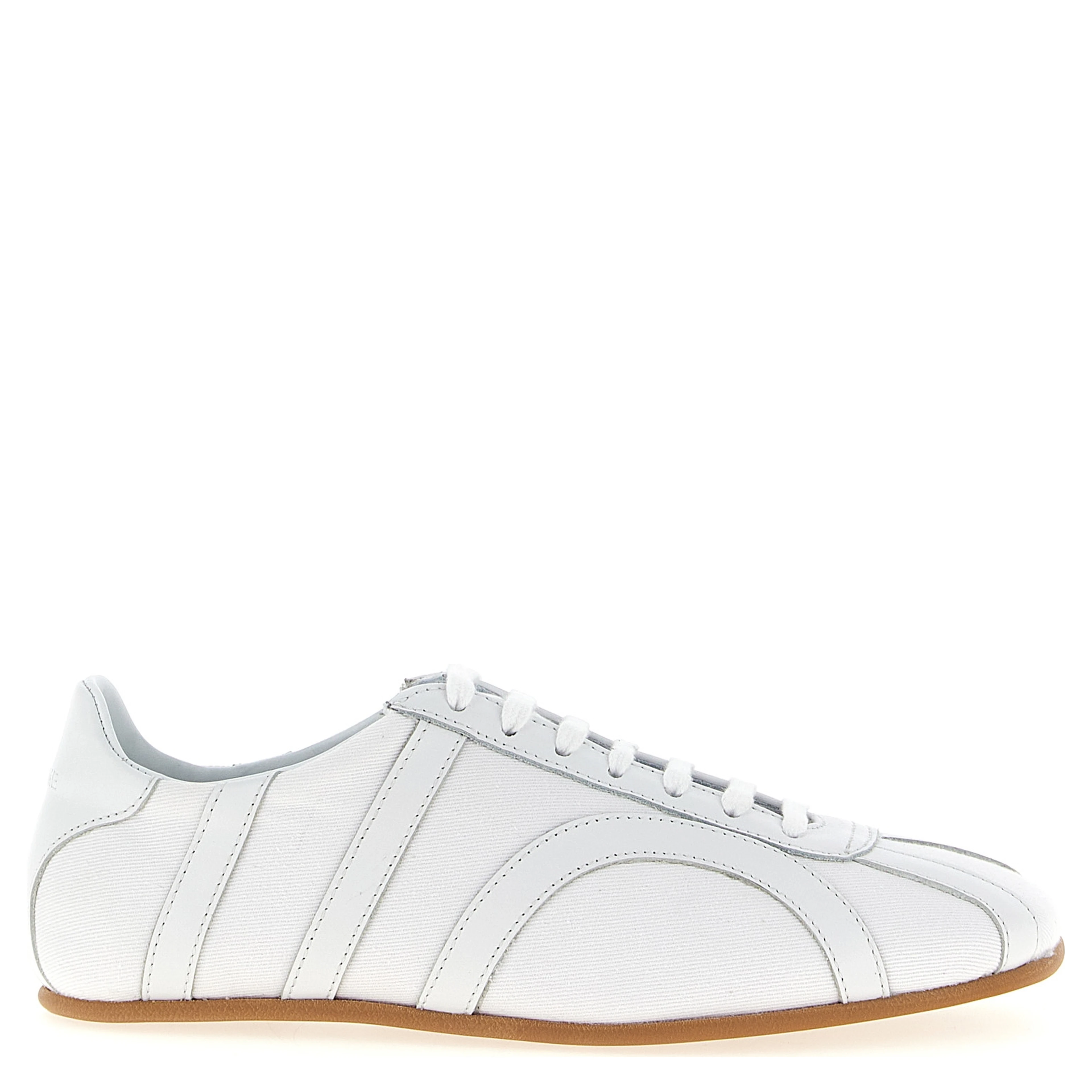 White Recycled Cotton Low Top Sneakers