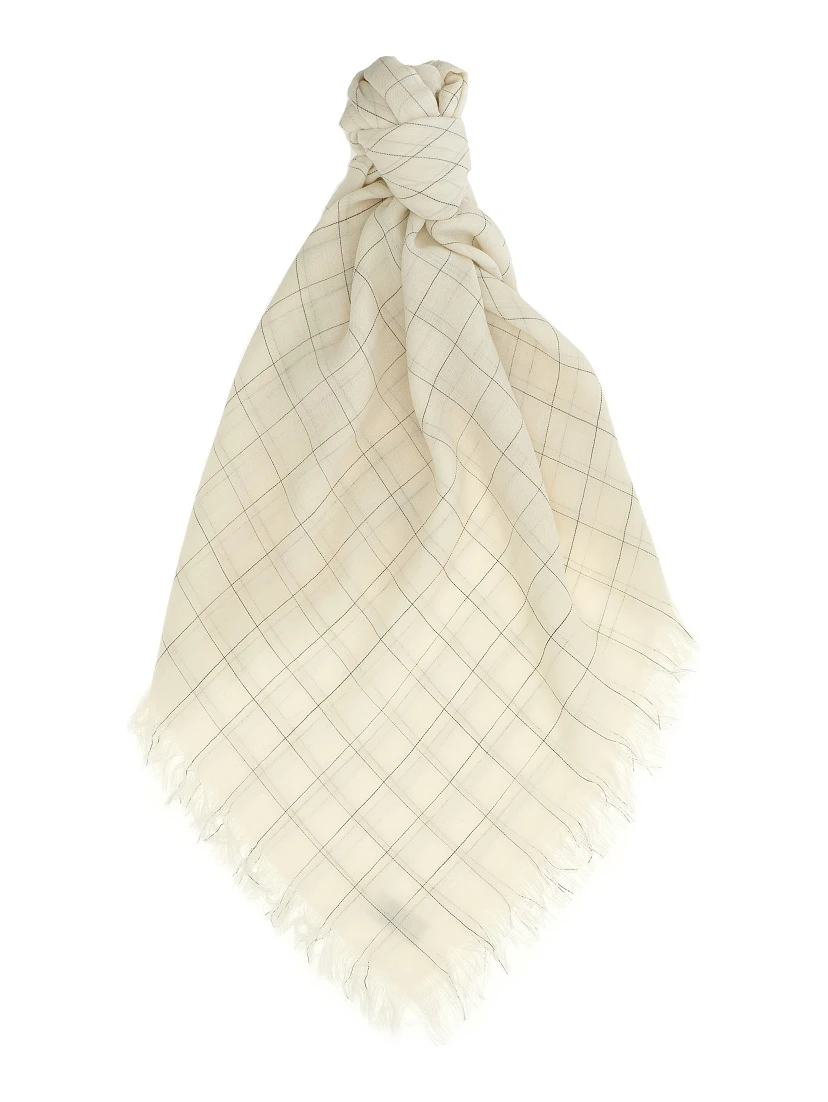 White Wool Foulard