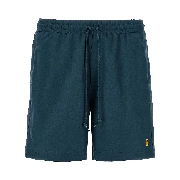 Blue Polyester Shorts