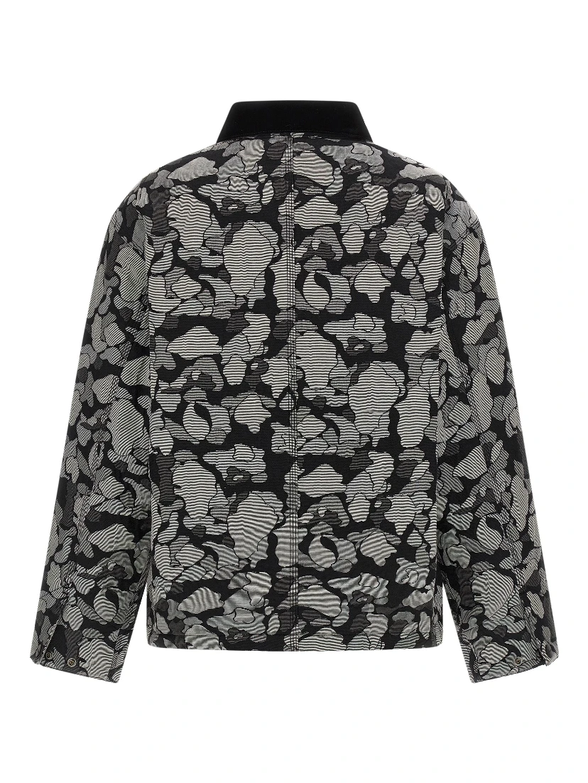 Gray Cotton Full-Length Jacket