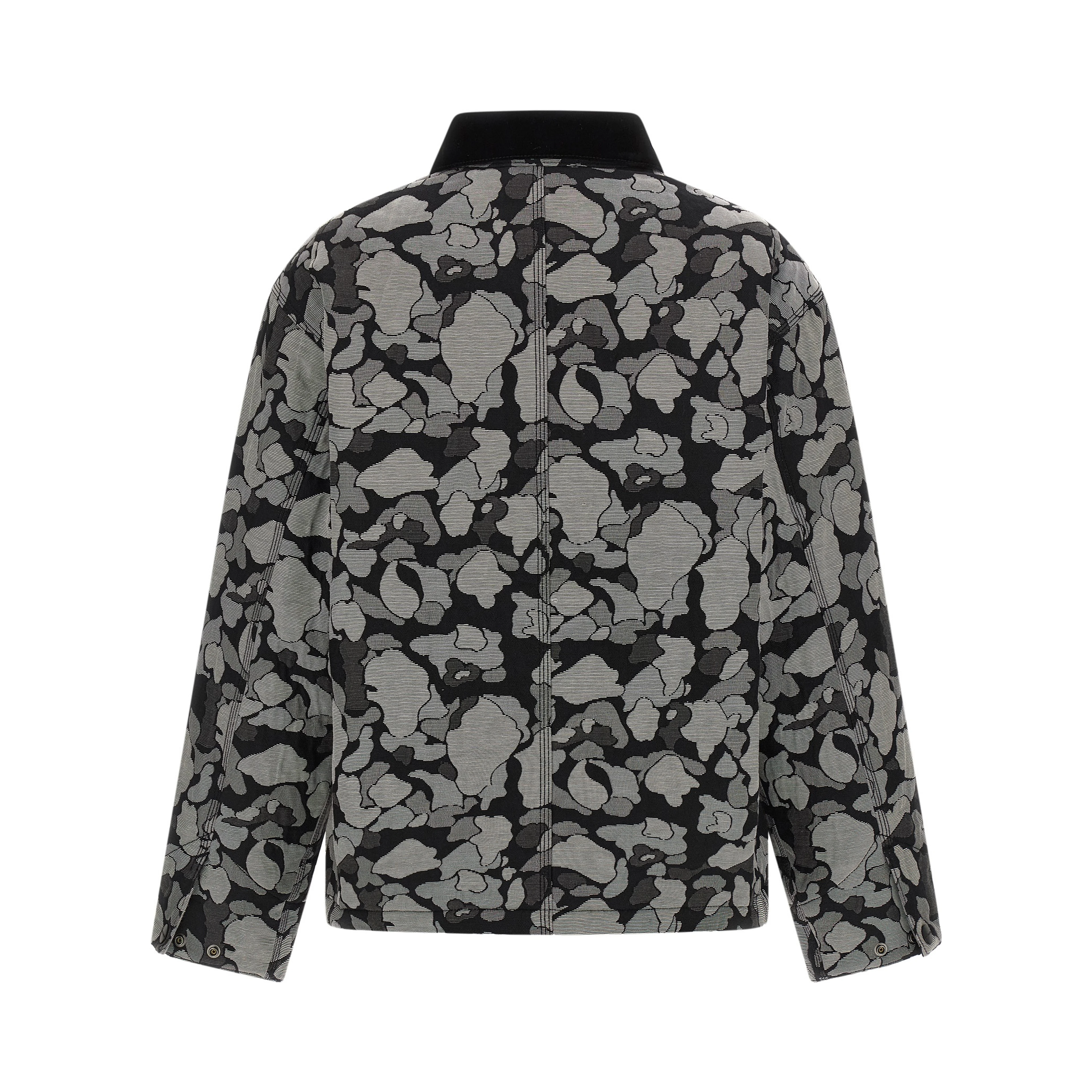 Gray Cotton Full-Length Jacket