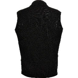 Black Polyamide Sleeveless Jacket