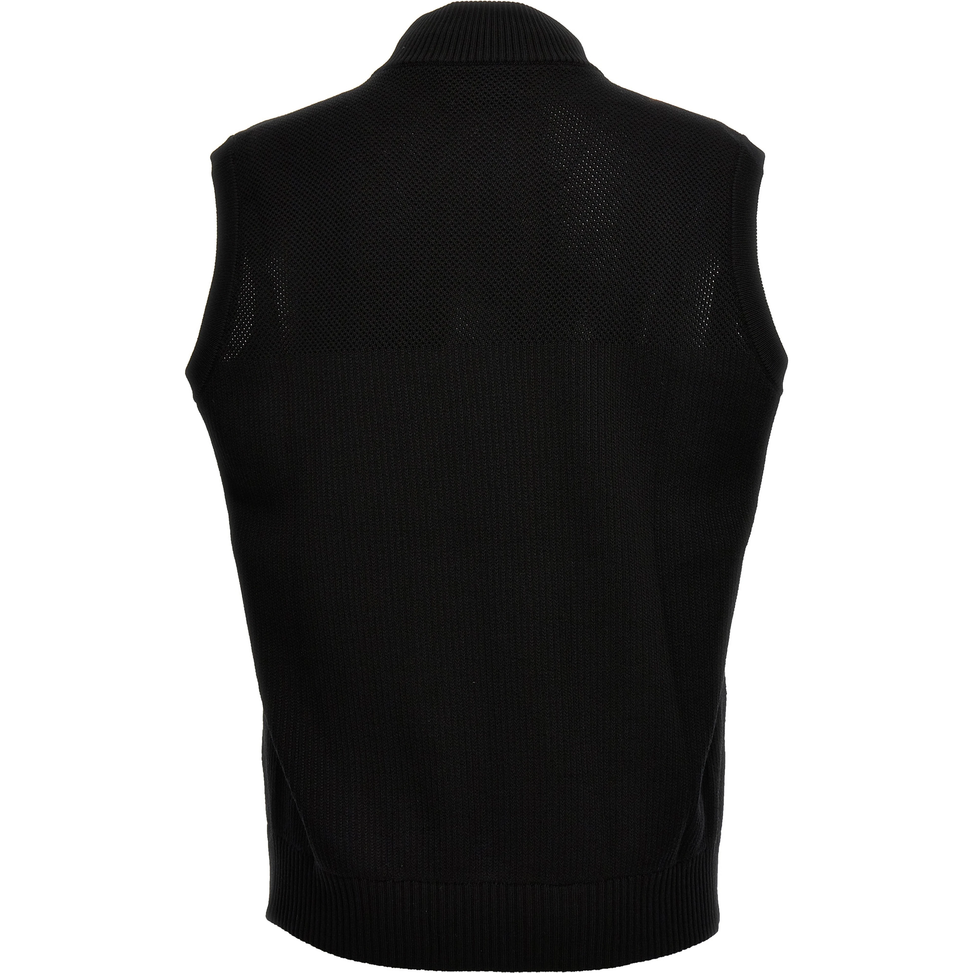 Black Polyamide Sleeveless Jacket