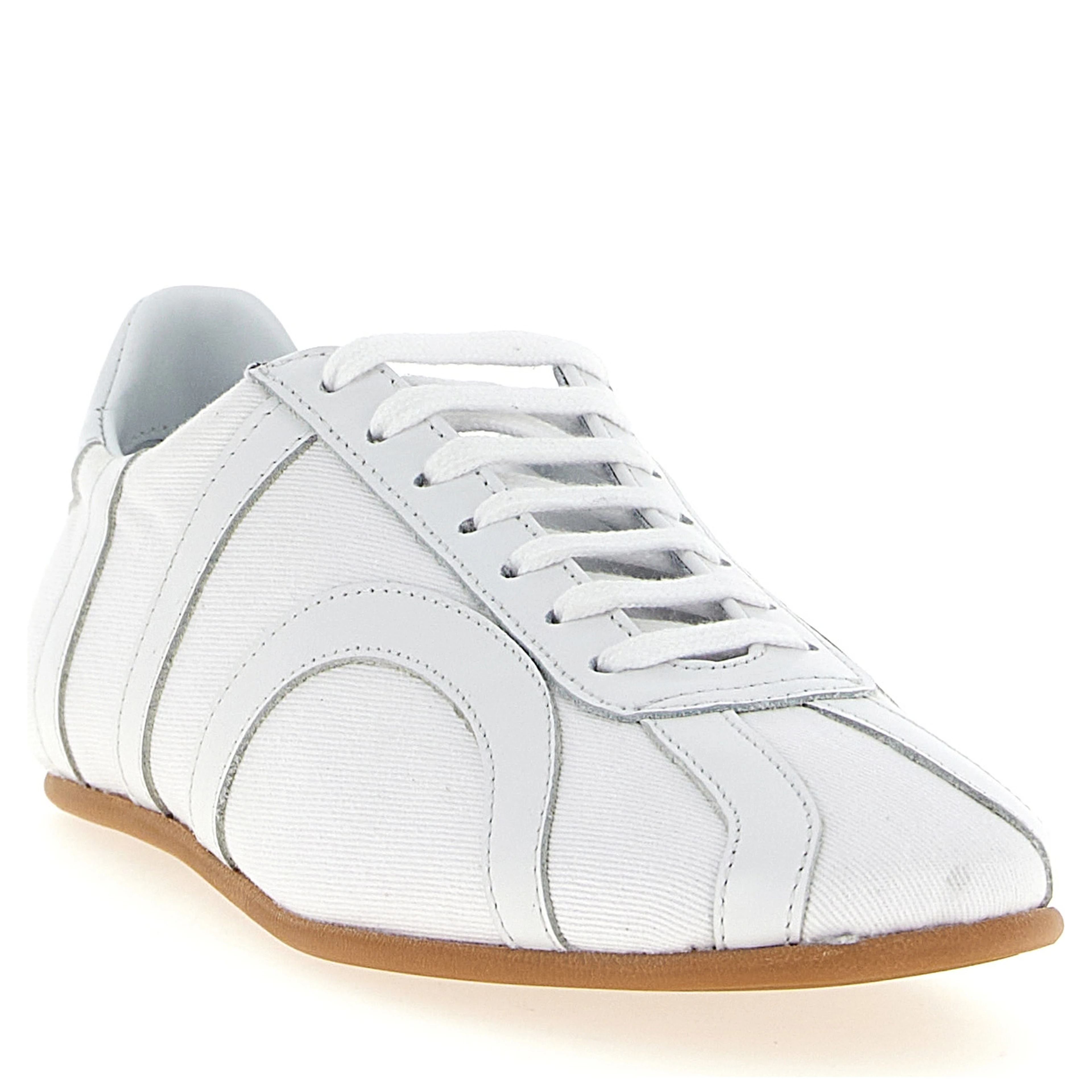 White Recycled Cotton Low Top Sneakers