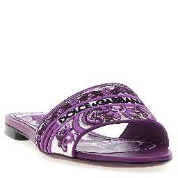 Purple Cotton Slides