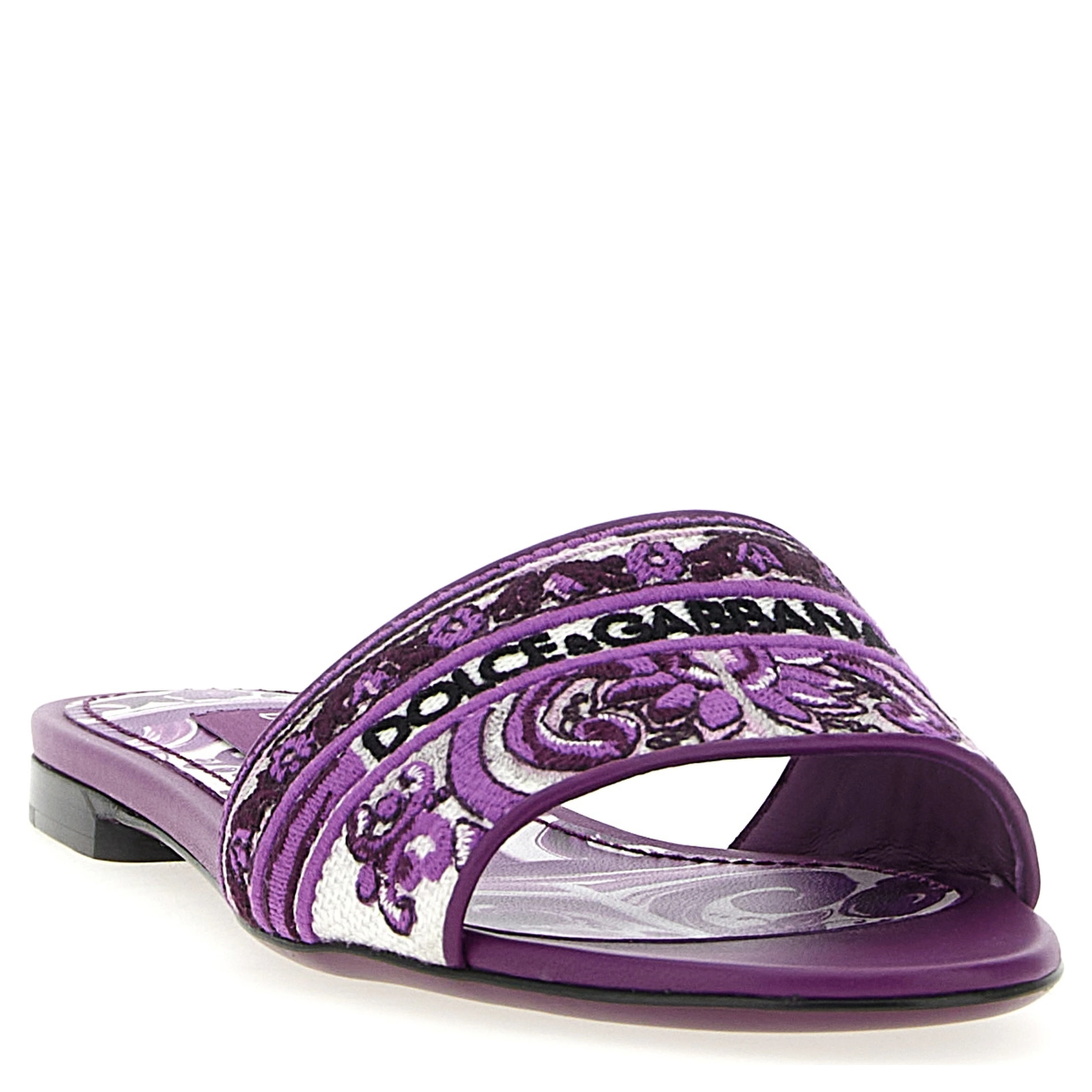 Purple Cotton Slides