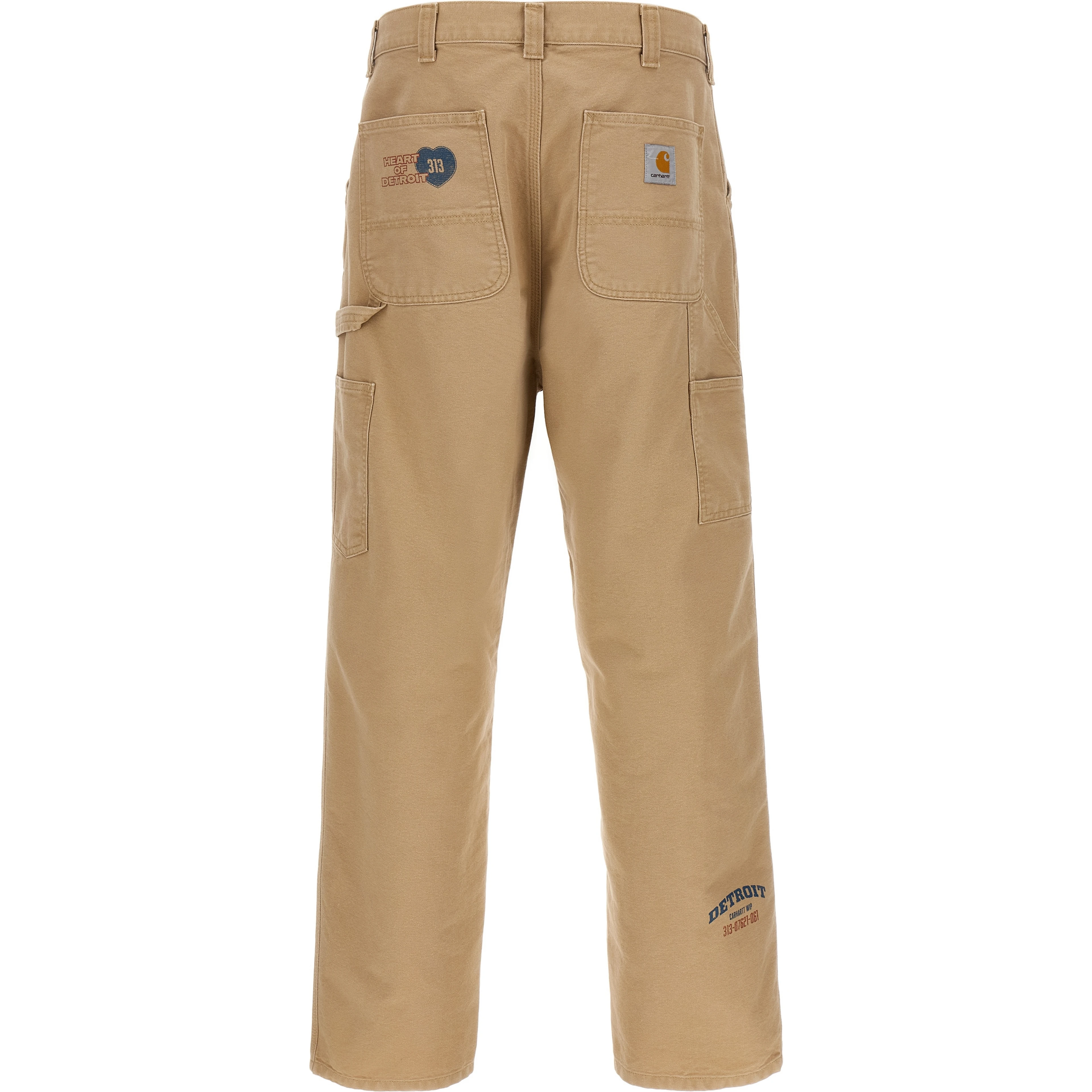 Beige Organic Cotton Casual Pants