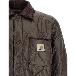 Brown Polyester Shell Jacket