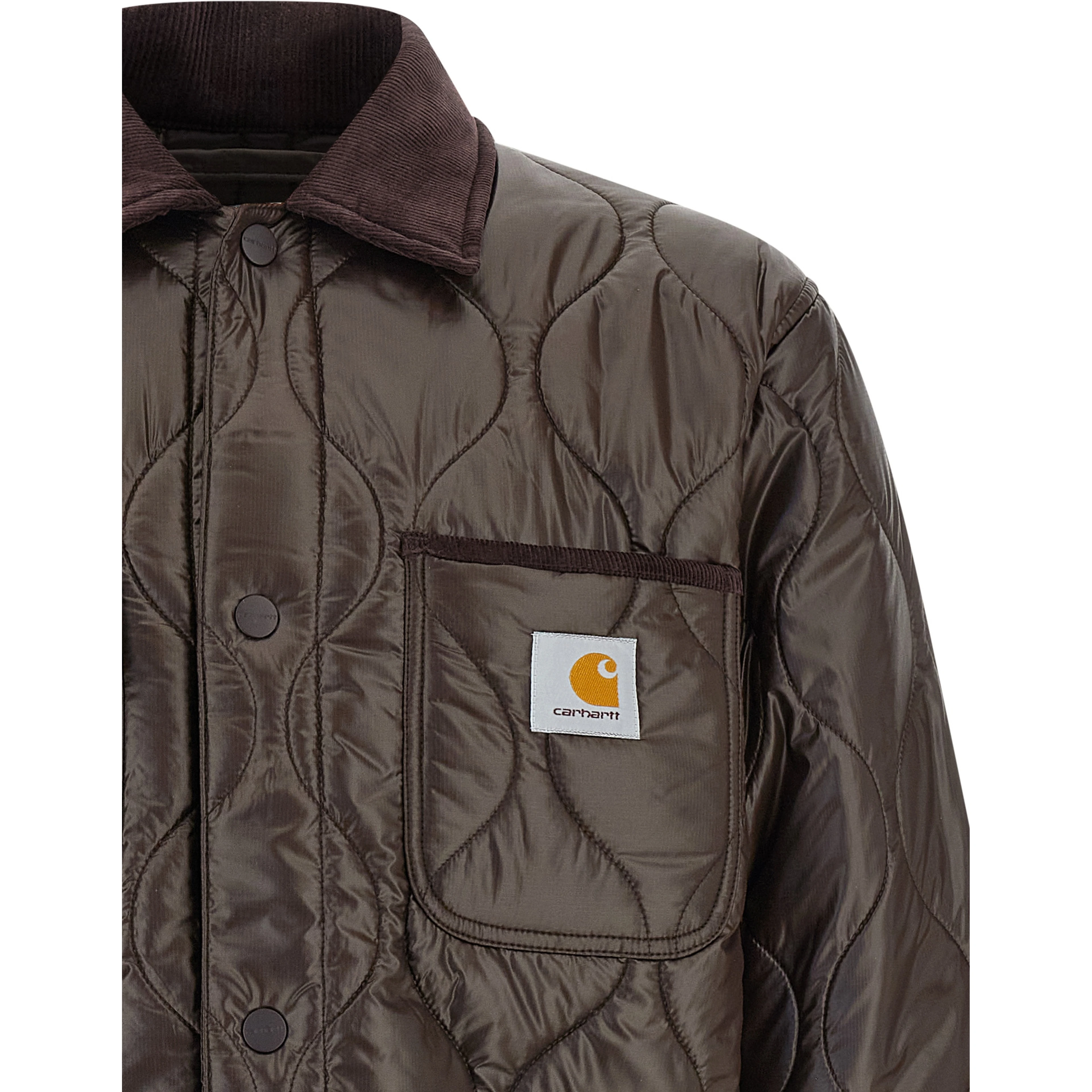 Brown Polyester Shell Jacket
