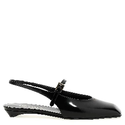 Black Calfskin Ballet Flats