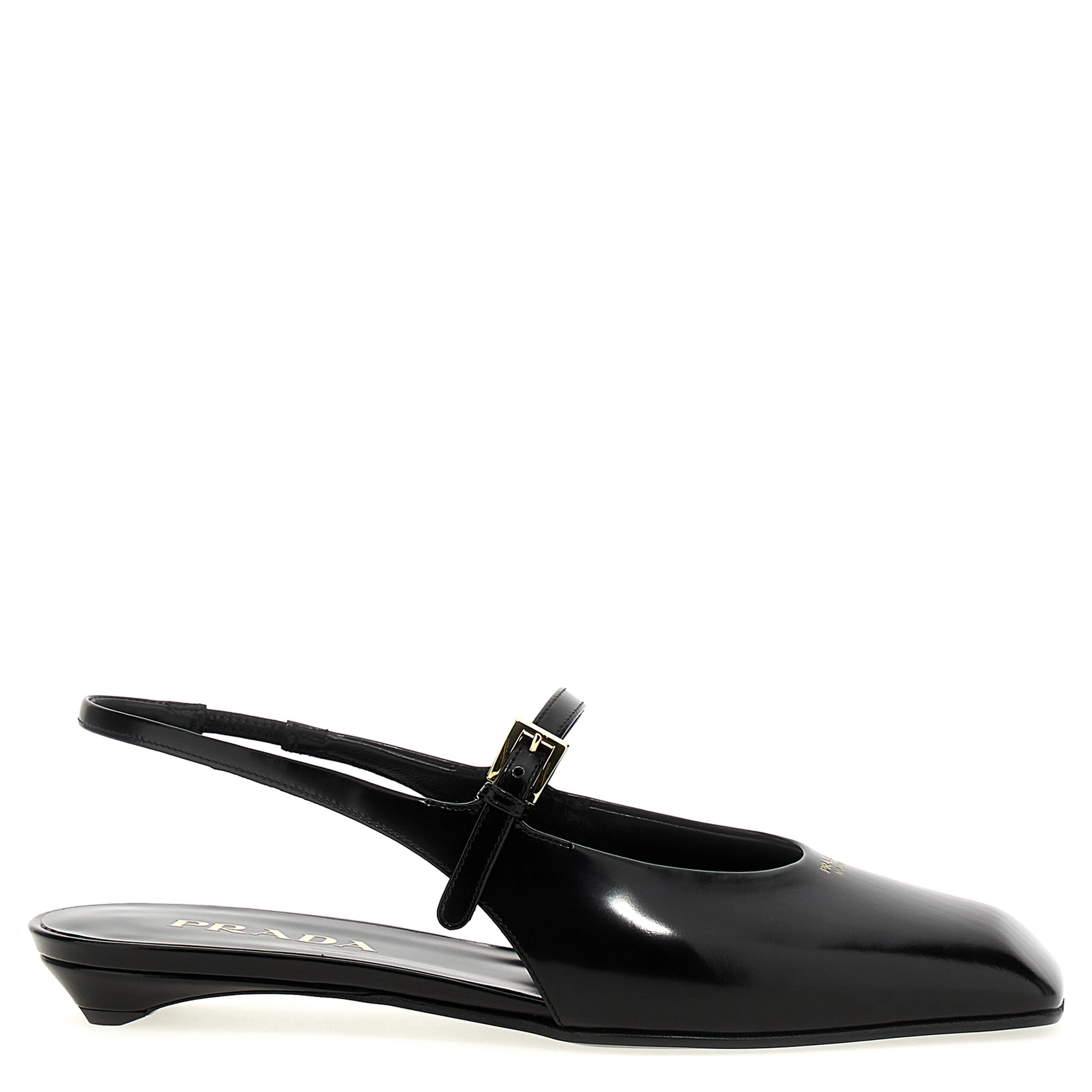 Black Calfskin Ballet Flats
