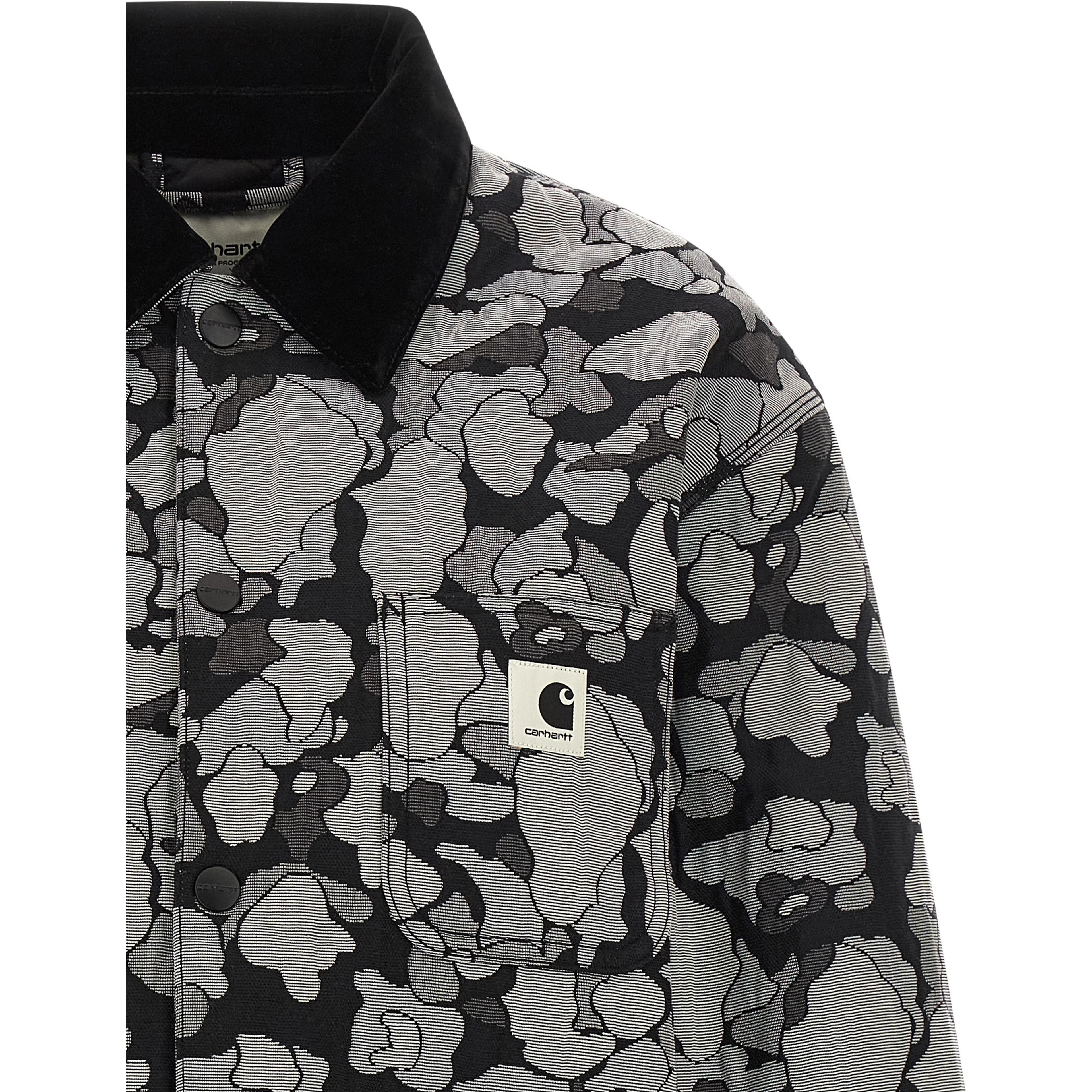 Gray Cotton Full-Length Jacket