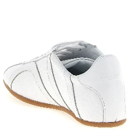 White Recycled Cotton Low Top Sneakers