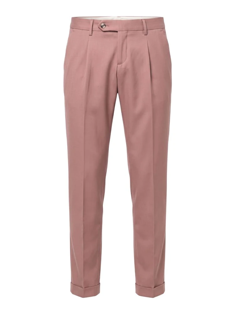 Pink Viscose Men Pant