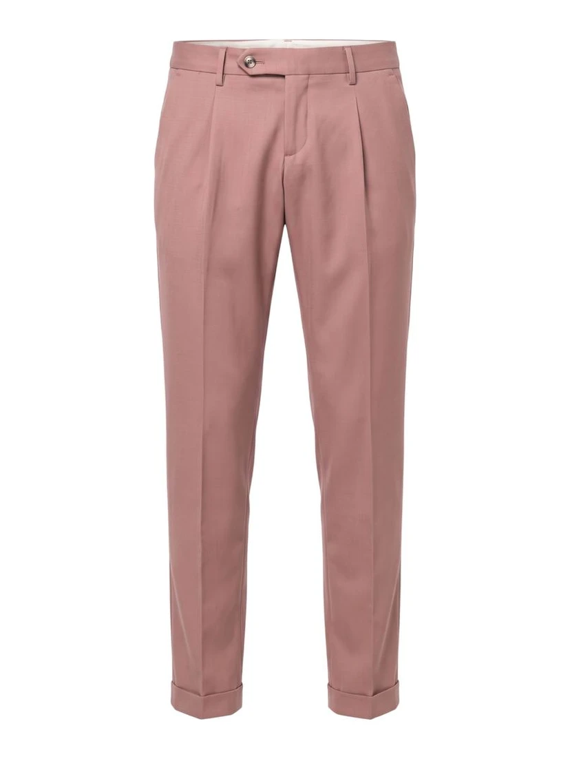Pink Viscose Men Pant