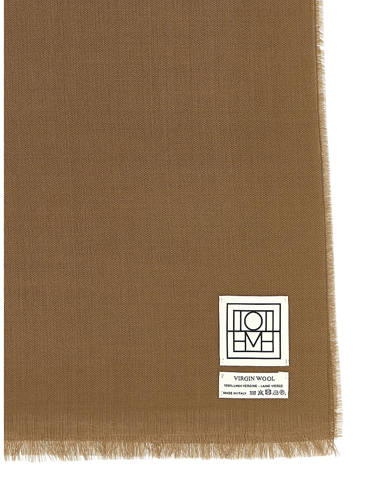 Brown Virgin Wool Foulard alternative