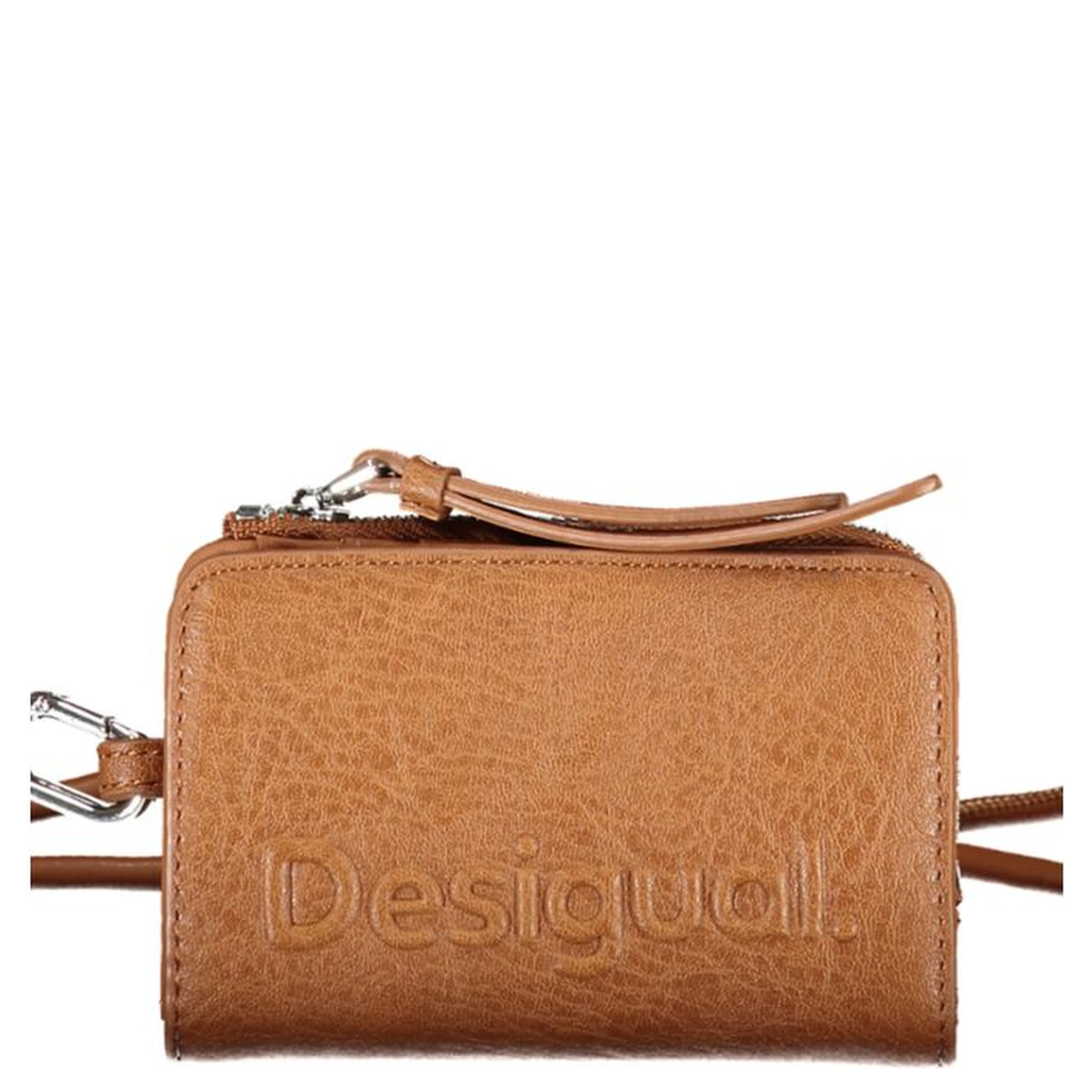 Brown Polyurethane Women's Wallet