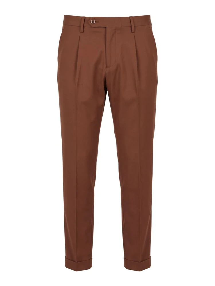 Brown Viscose Men's Pant