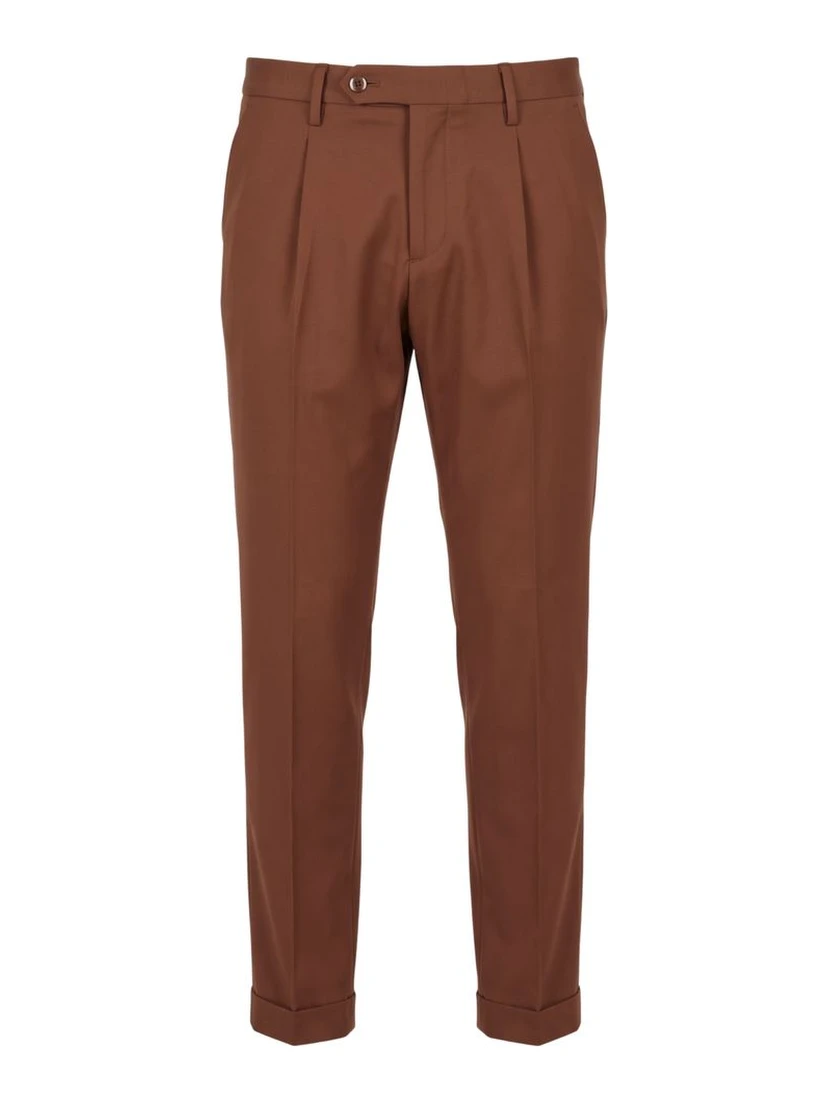 Brown Viscose Men's Pant