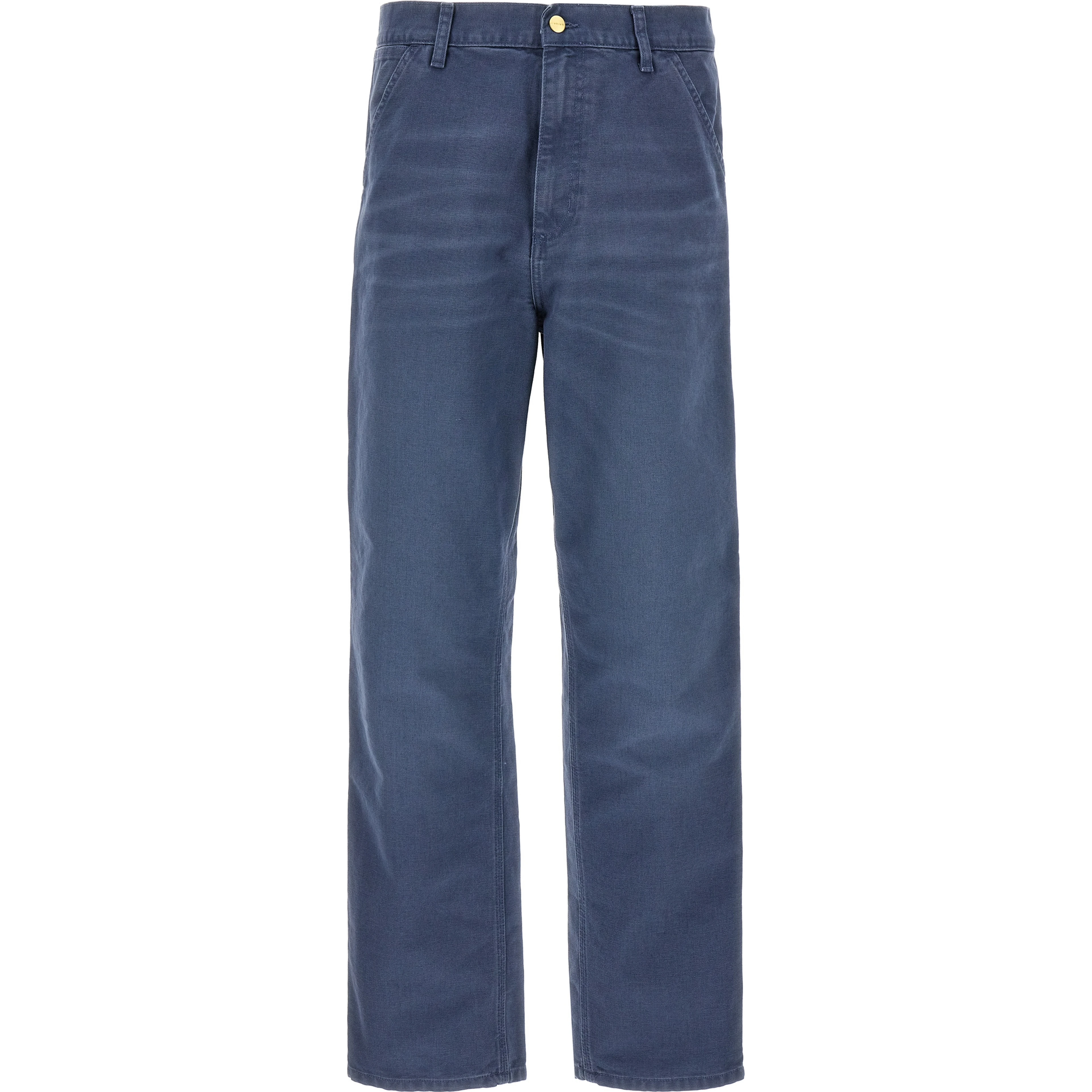 Blue Organic Cotton Casual Pants