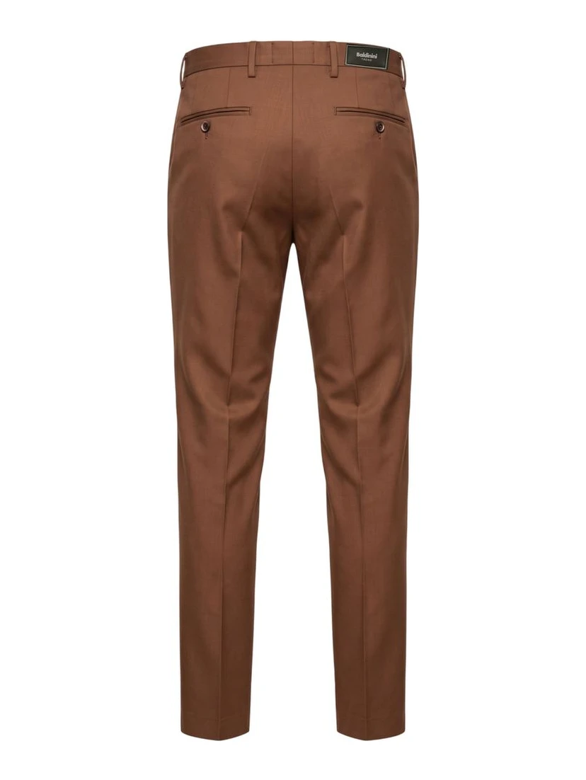 Brown Viscose Men's Pant