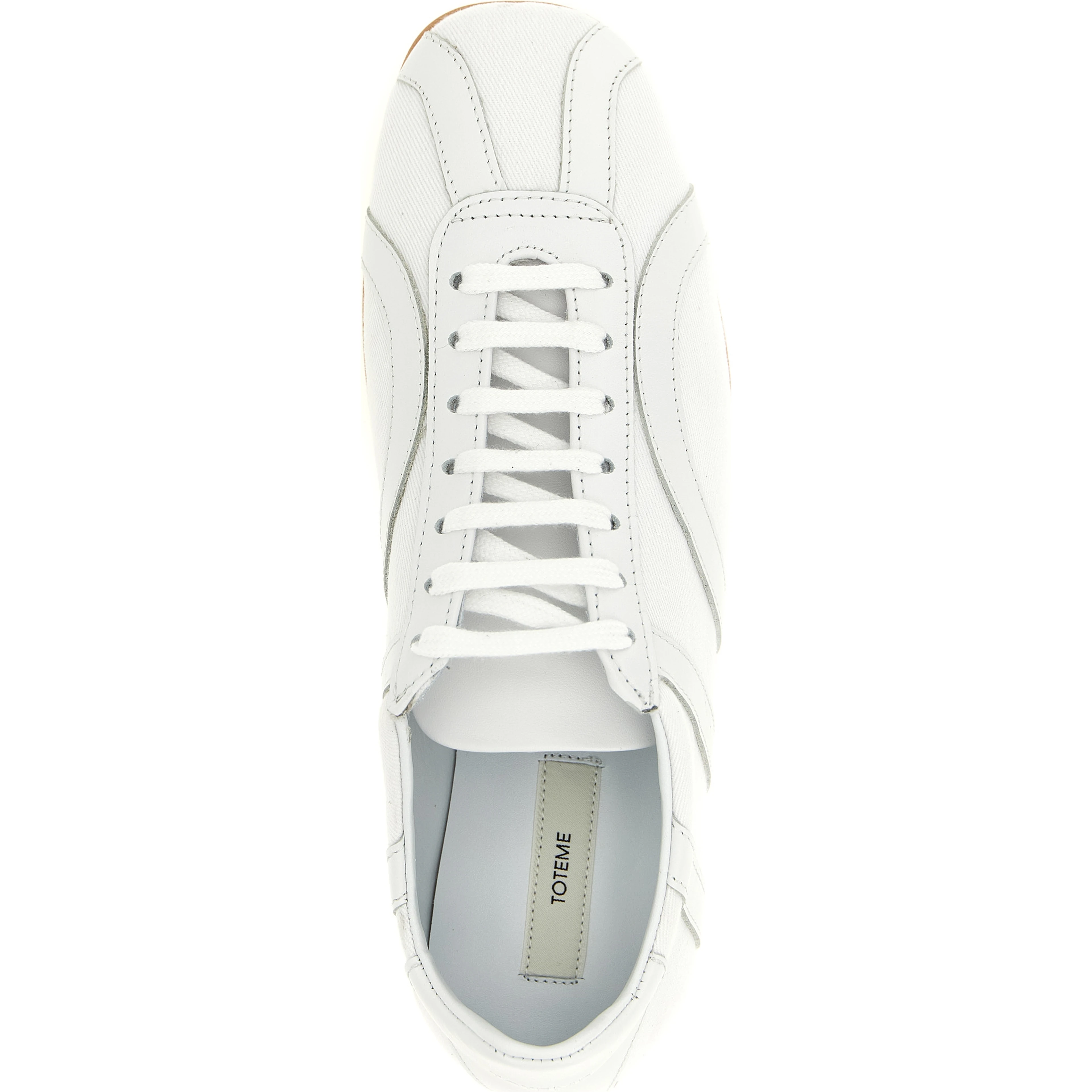 White Recycled Cotton Low Top Sneakers