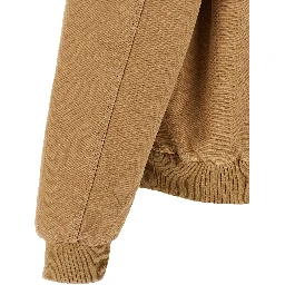 Beige Cotton Full-Length Jacket