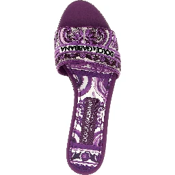 Purple Cotton Slides