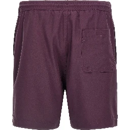 Purple Polyester Shorts