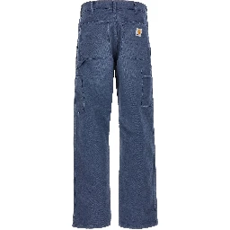 Blue Organic Cotton Casual Pants