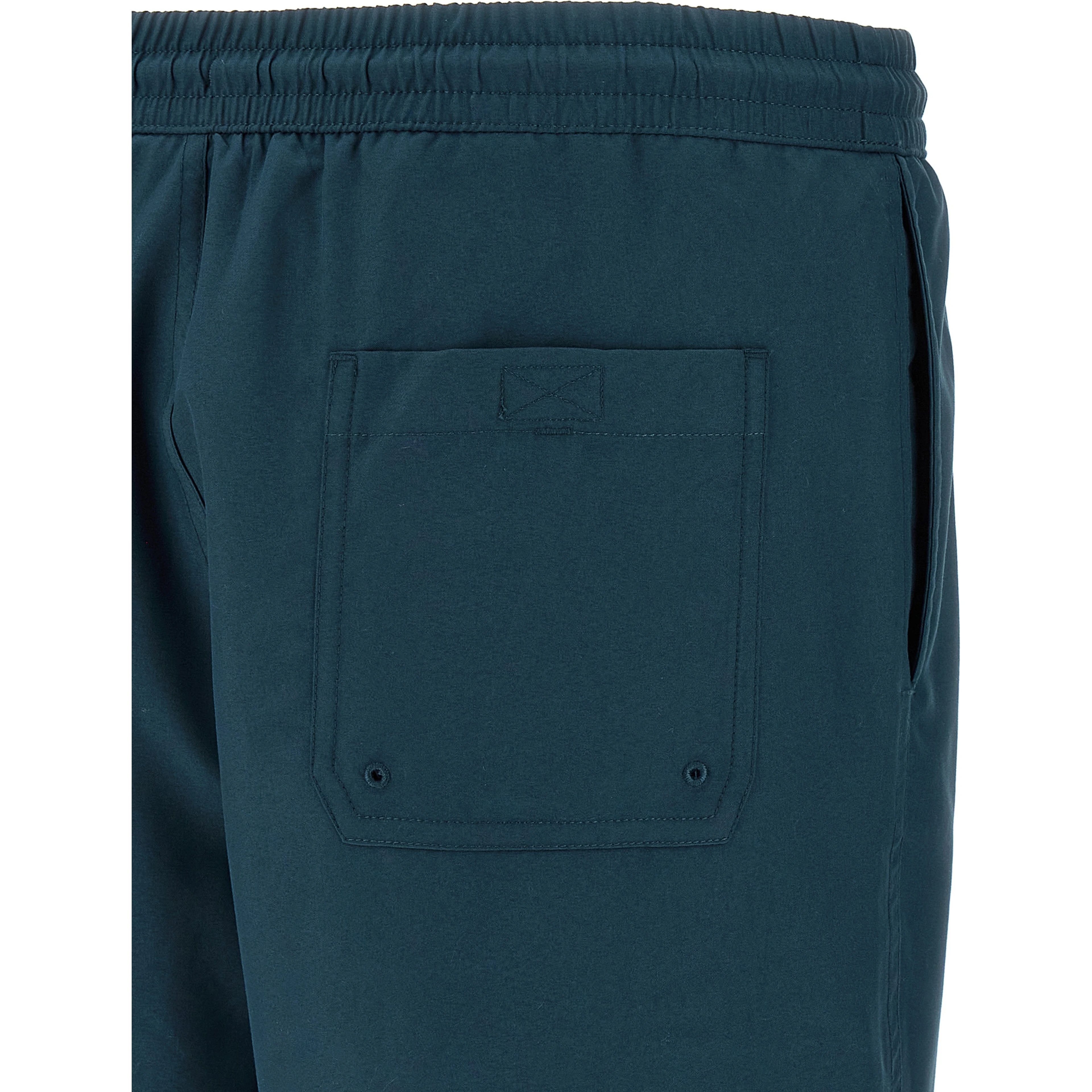 Blue Polyester Shorts