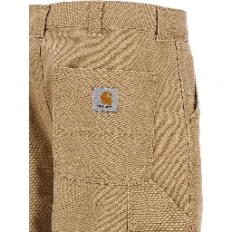 Beige Organic Cotton Casual Pants