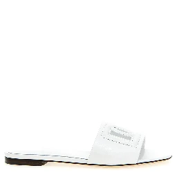 White Calfskin Slides