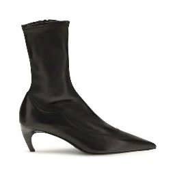 Black Calf Leather Bos Taurus Ankle Boots