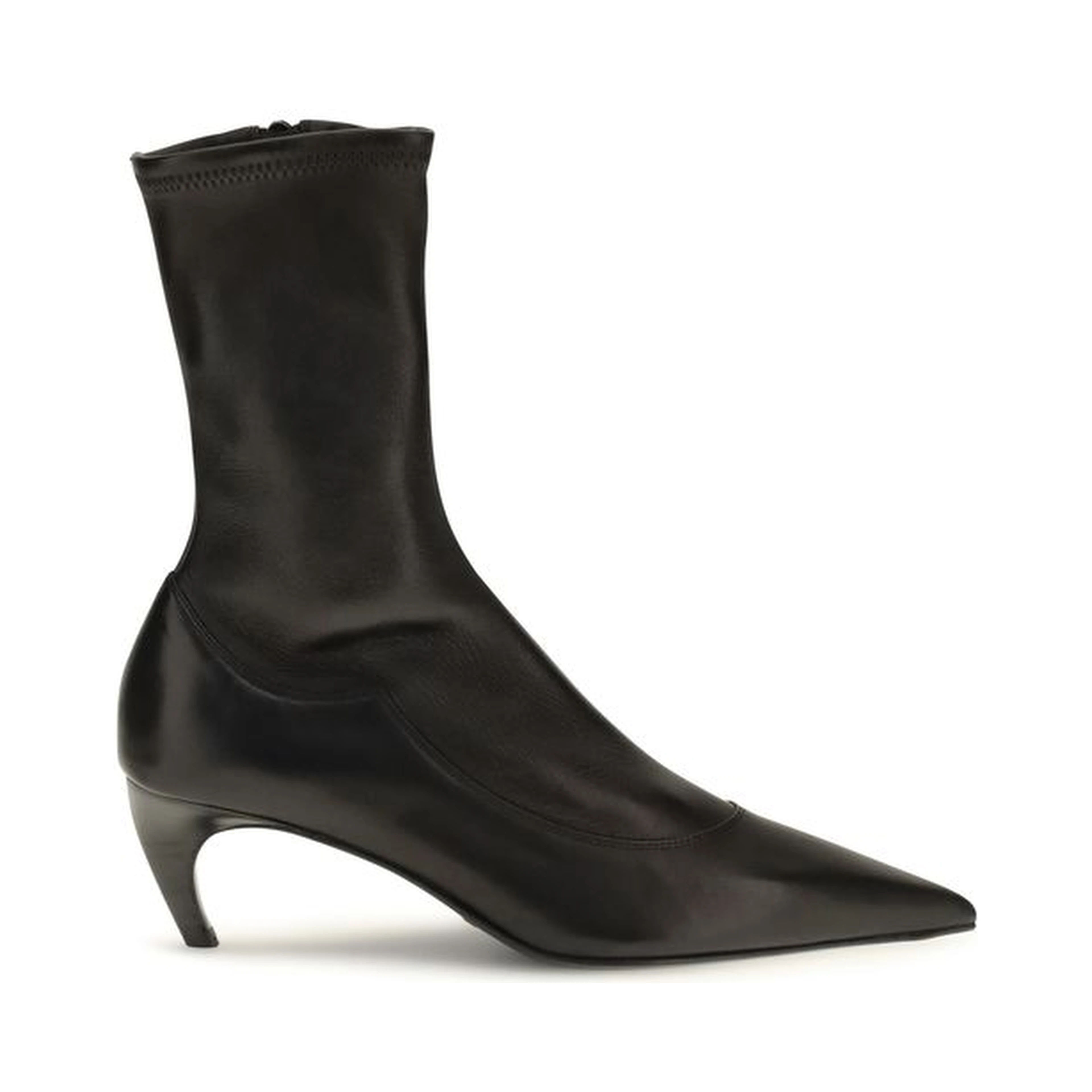 Black Calf Leather Bos Taurus Ankle Boots