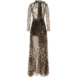 Brown Silk Casual Dress